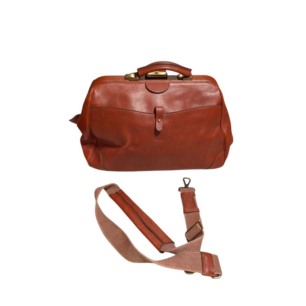 Boldrini selleria Vintage All Leather boston Bag Overnight Duffle
